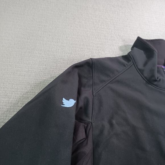 Patagonia Adze Hybrid Jacket Womens Medium Black Full Zip Twitter Logo 83450FA15 - Picture 4 of 11